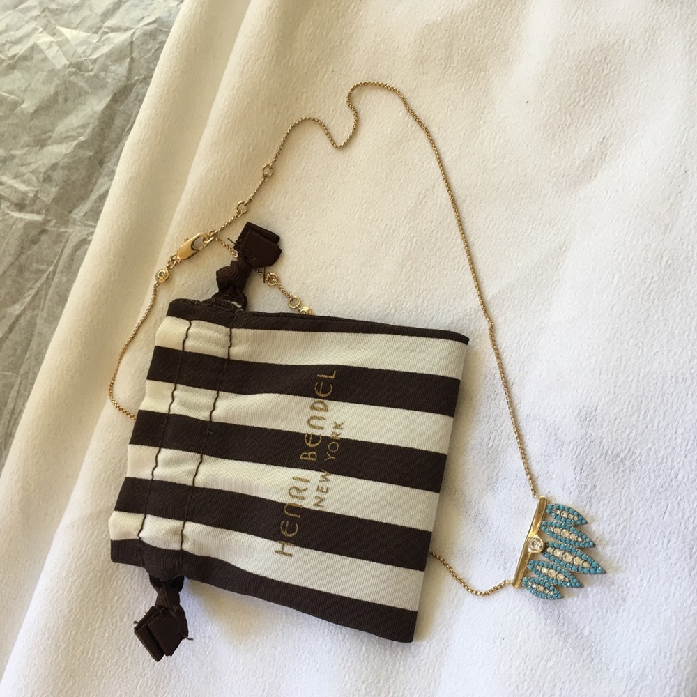 Henri Bendel Tribal Lux Necklace-Gold & Turquoise